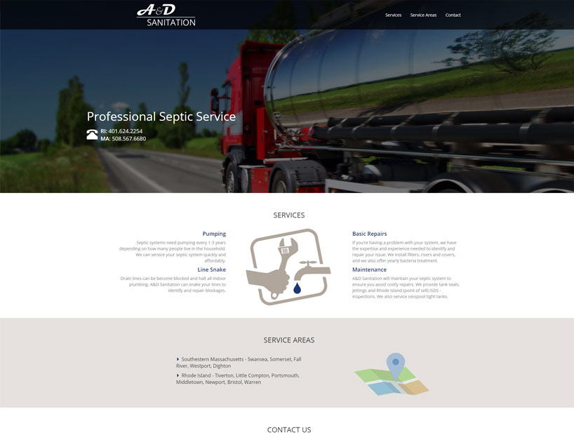 A&D Sanitation Website Project