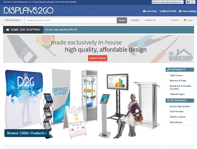 Displays2go Website Project